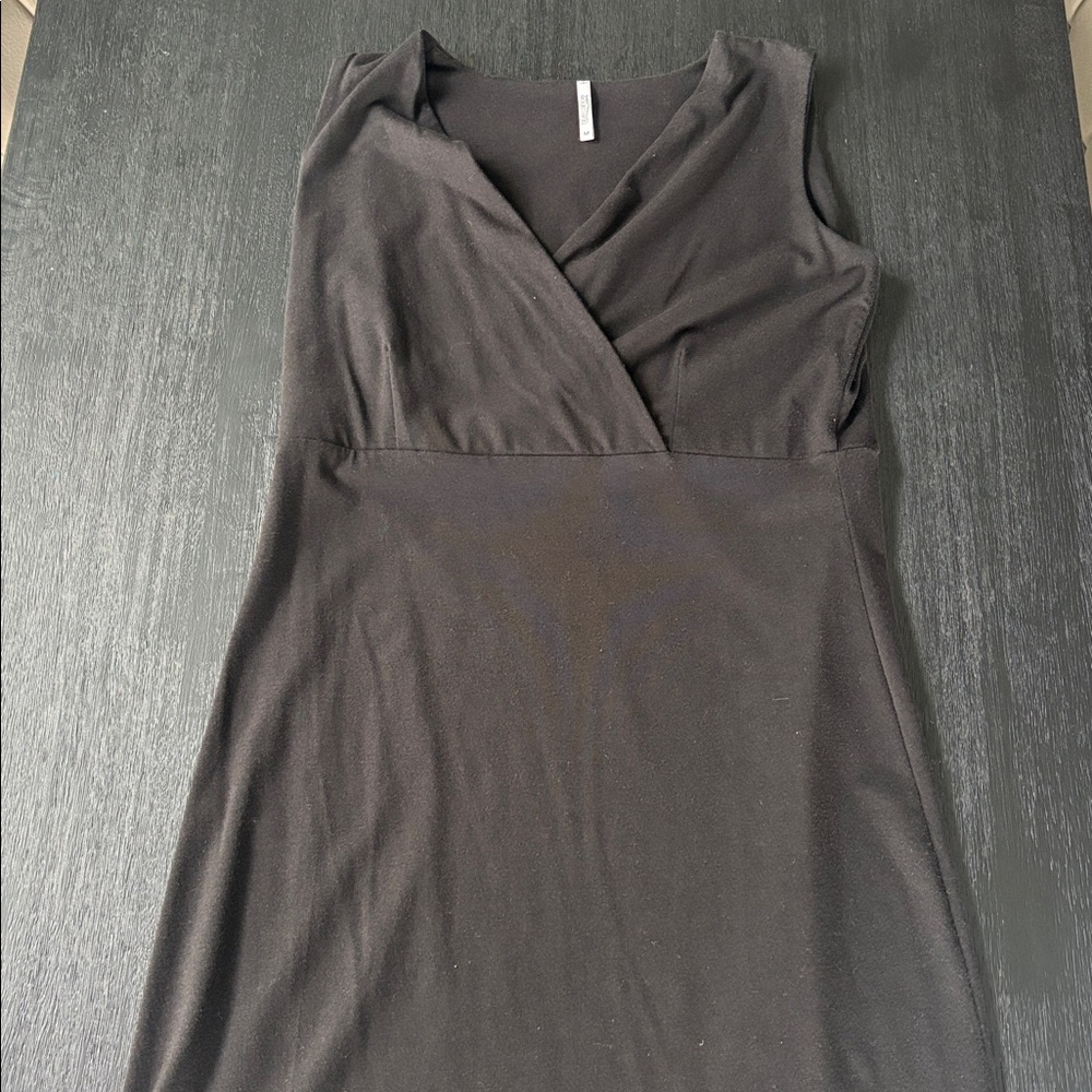 Blue Canoe Organic Classic Black Sleeveless V-Neck Dress